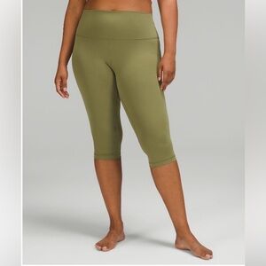 Lululemon Align High Rise Crop 17" Bronze Green - Size 6